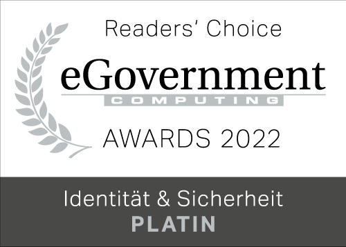 Auszeichnung Platin eGovernment Awards 2022